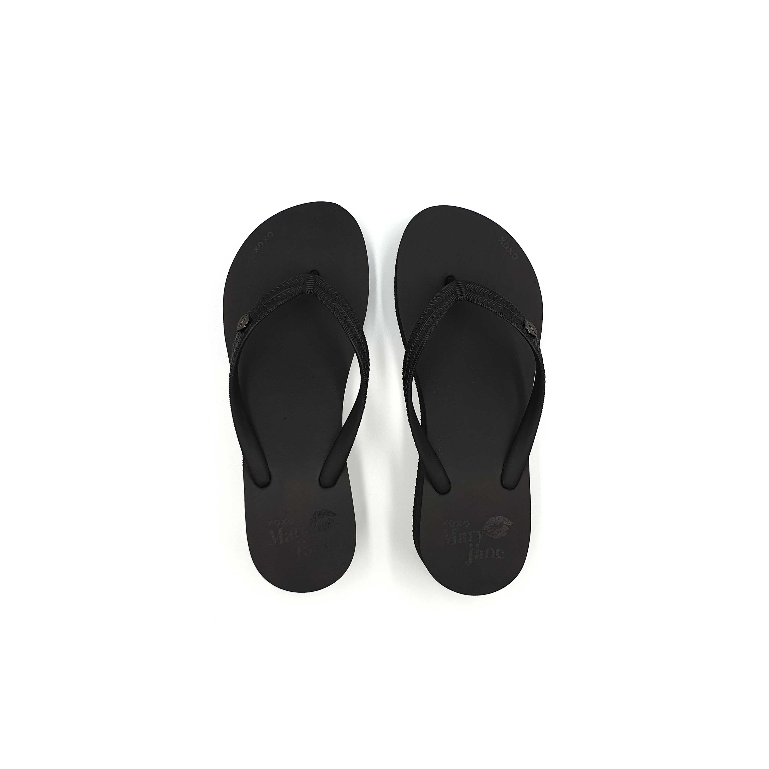 BASIC WEDGE FLIP FLOPS IN BLACK