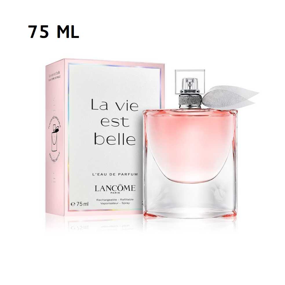 (75 ML) Lancome La vie est belle L'eau de Parfum 75 ml. - Refillable กล่องซีล ป้ายไทย