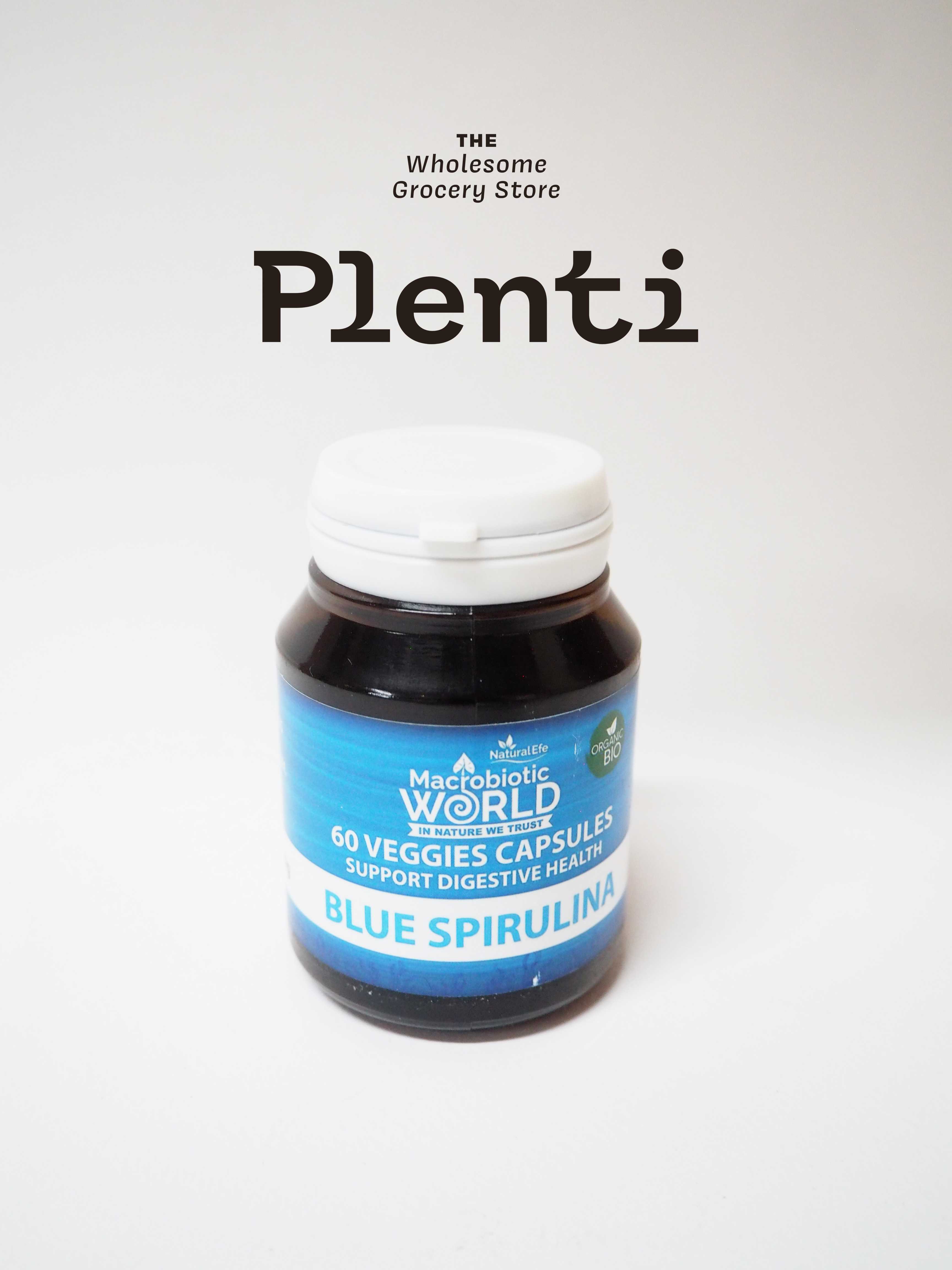 BLUE SPIRULINA CAPSULES 500MG MACROBIOTIC WORLD
