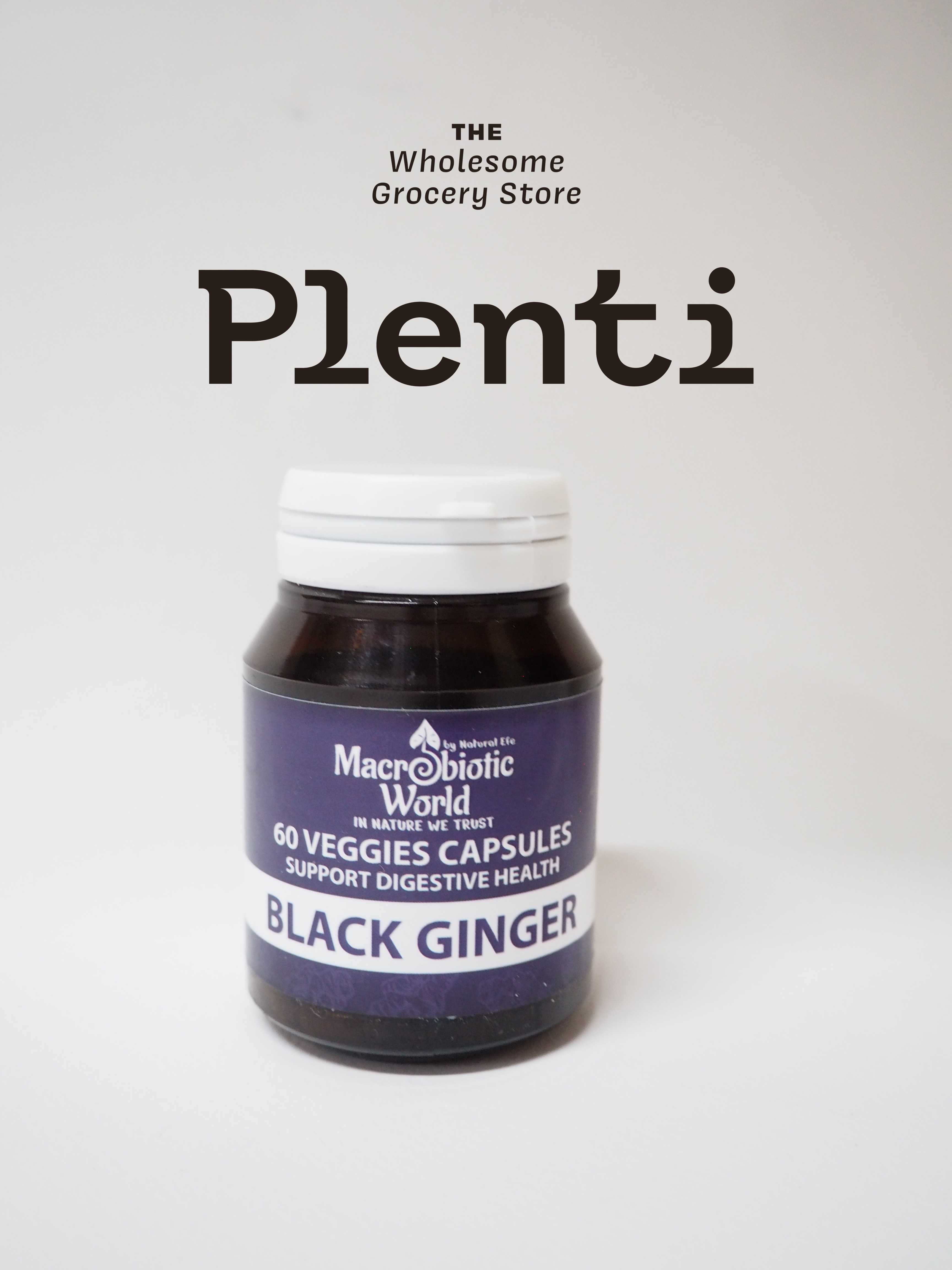 BLACK GINGER CAPSULES 500MG MACROBIOTIC WORLD