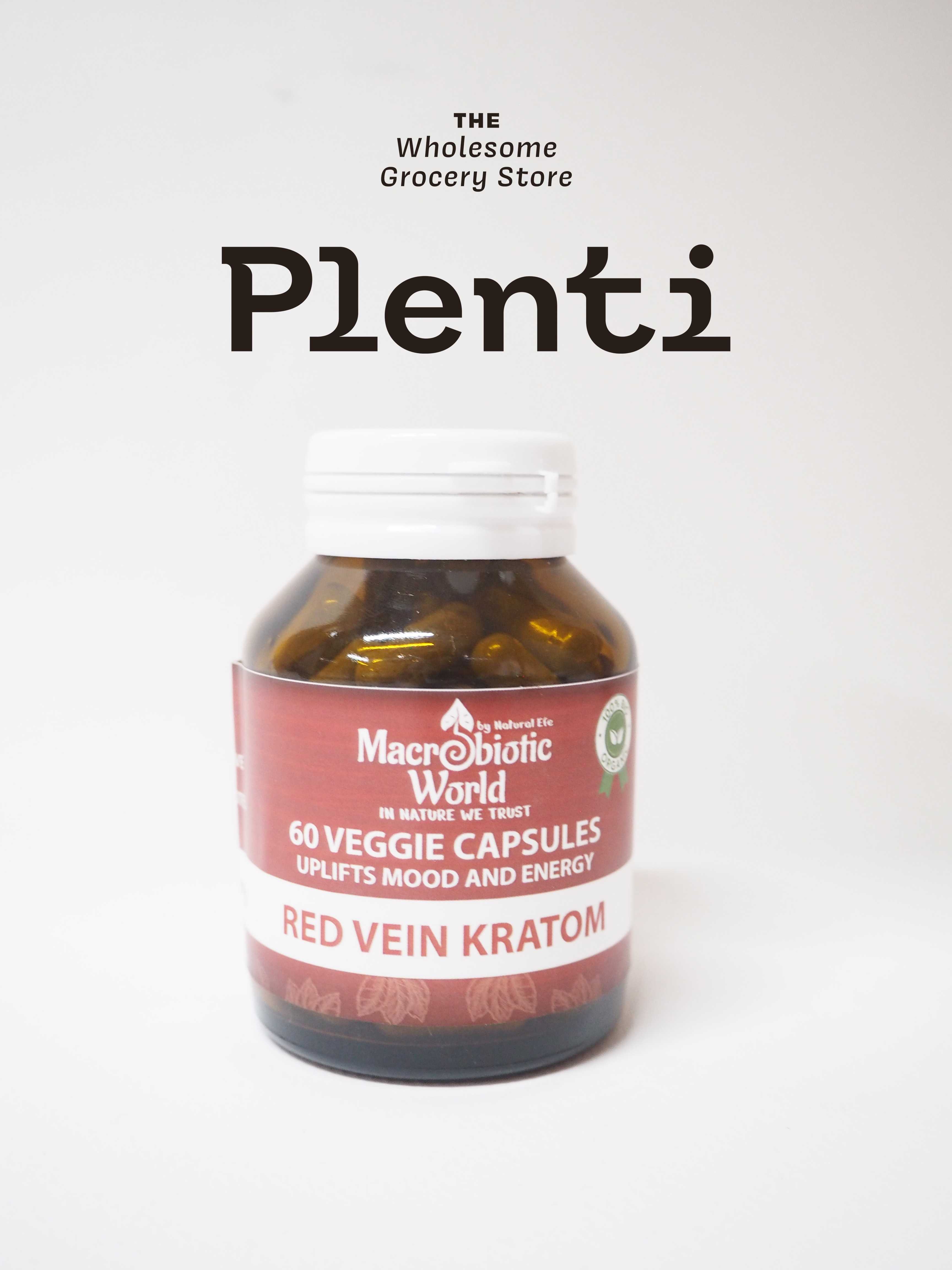 RED VEIN KRATOM CAPSULES MACROBIOTIC WORLD