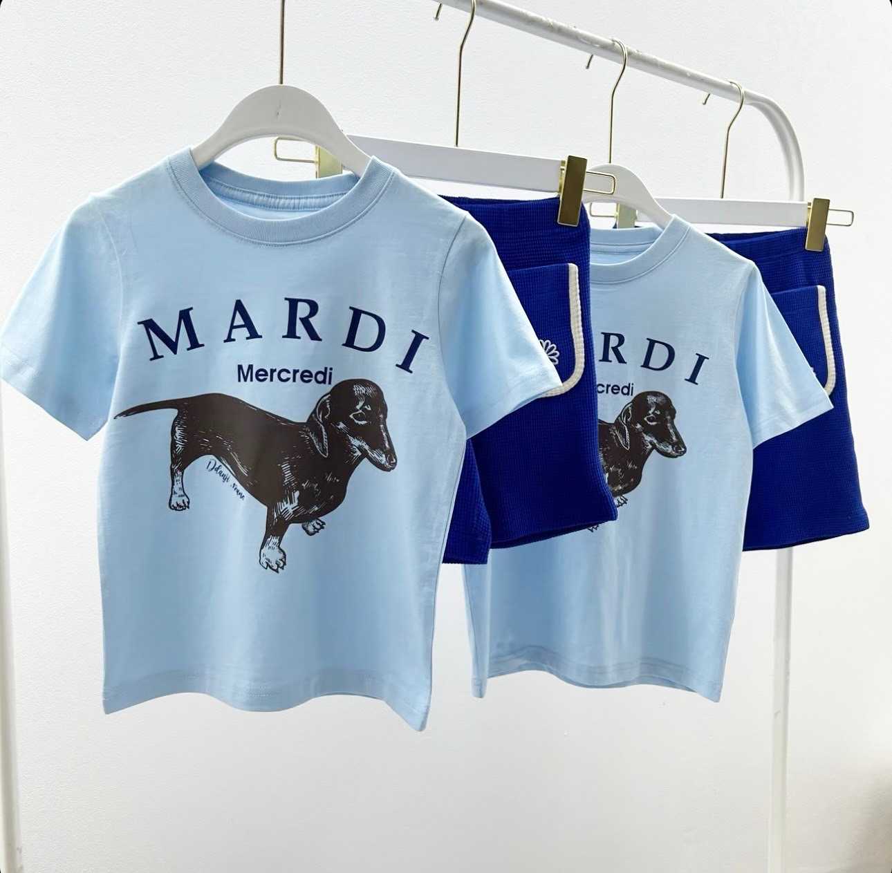 Mardi DDanji Set up T-Shirt & Short Set (Blue)