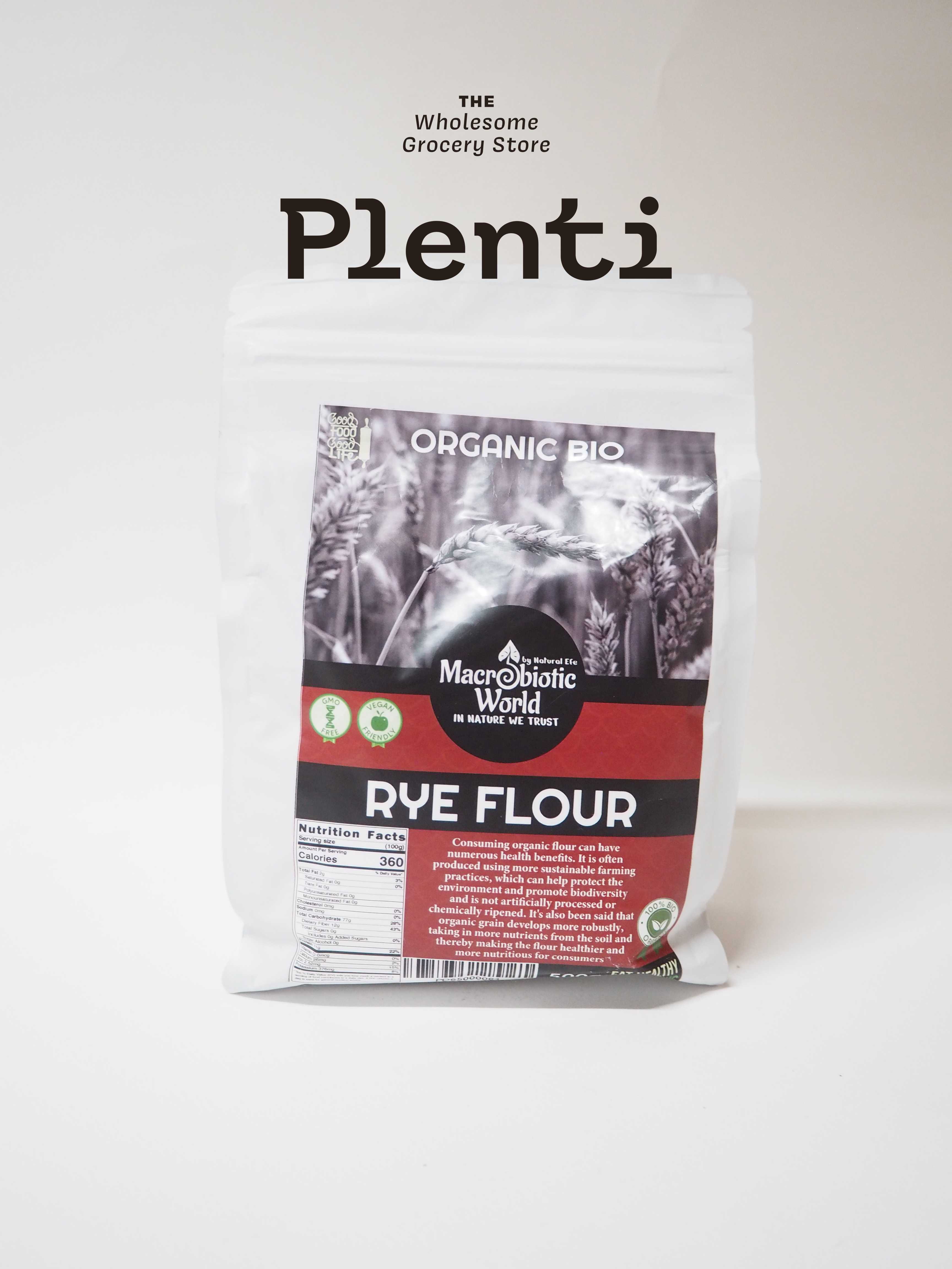 RYE FLOUR 500G PACK MACROBIOTIC WORLD