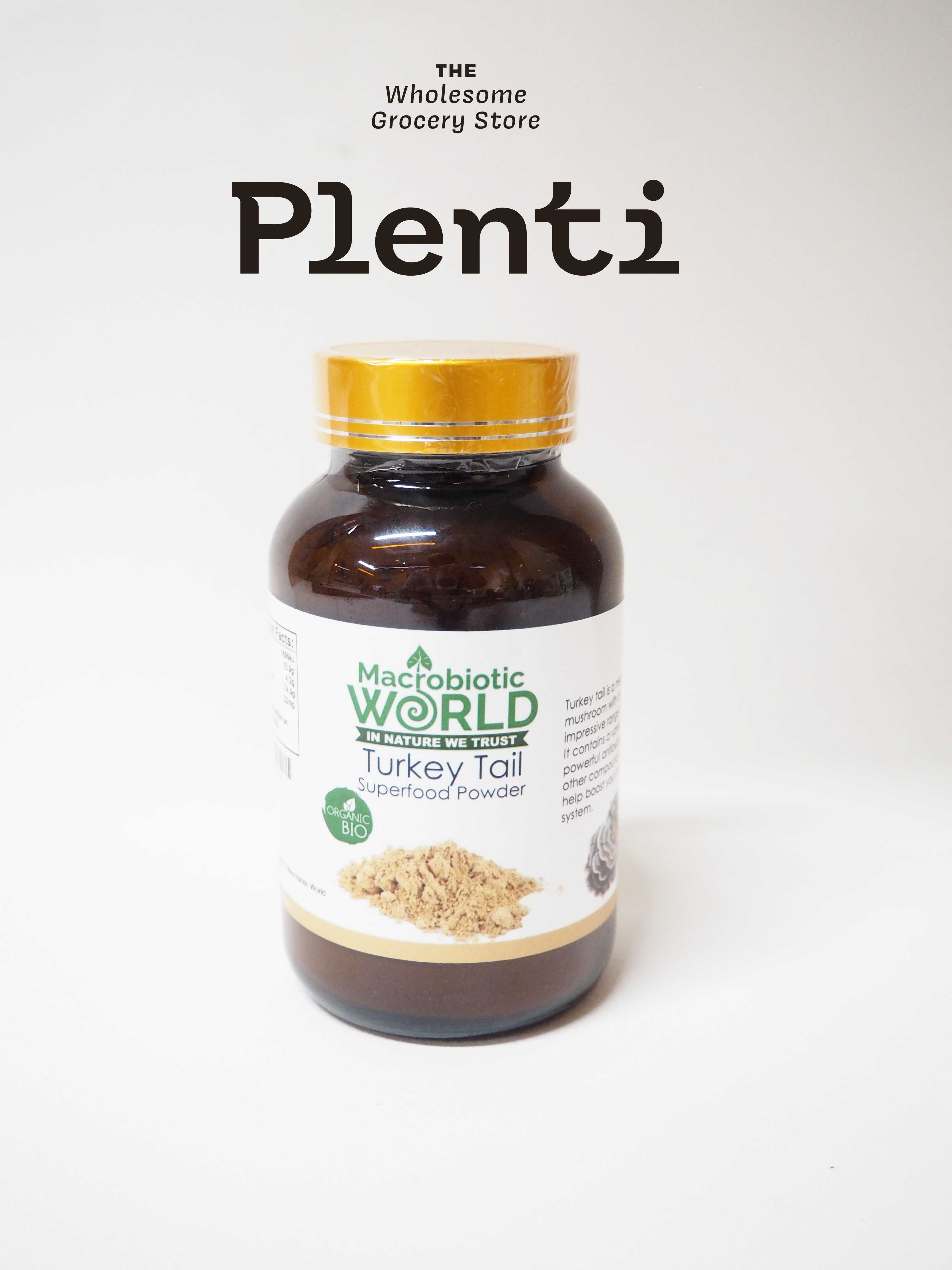 TURKEY TAIL POWDER 100G BOTTLE MACROBIOTIC WORLD