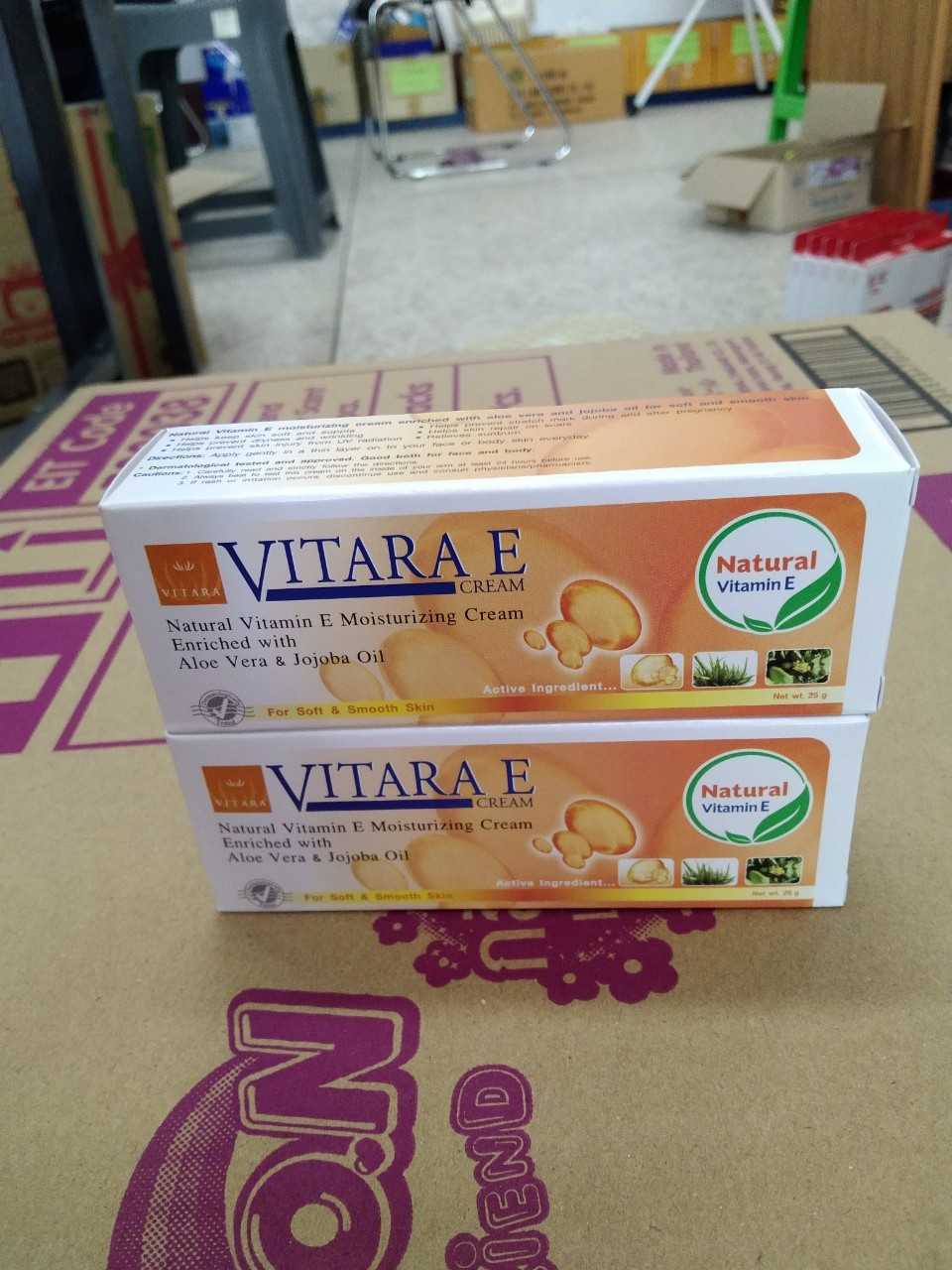 Vitara E cream ครีมวิตามินอี ลดรอยดำนอยแดง เพิ่มความชุ่มชื้นผิว
