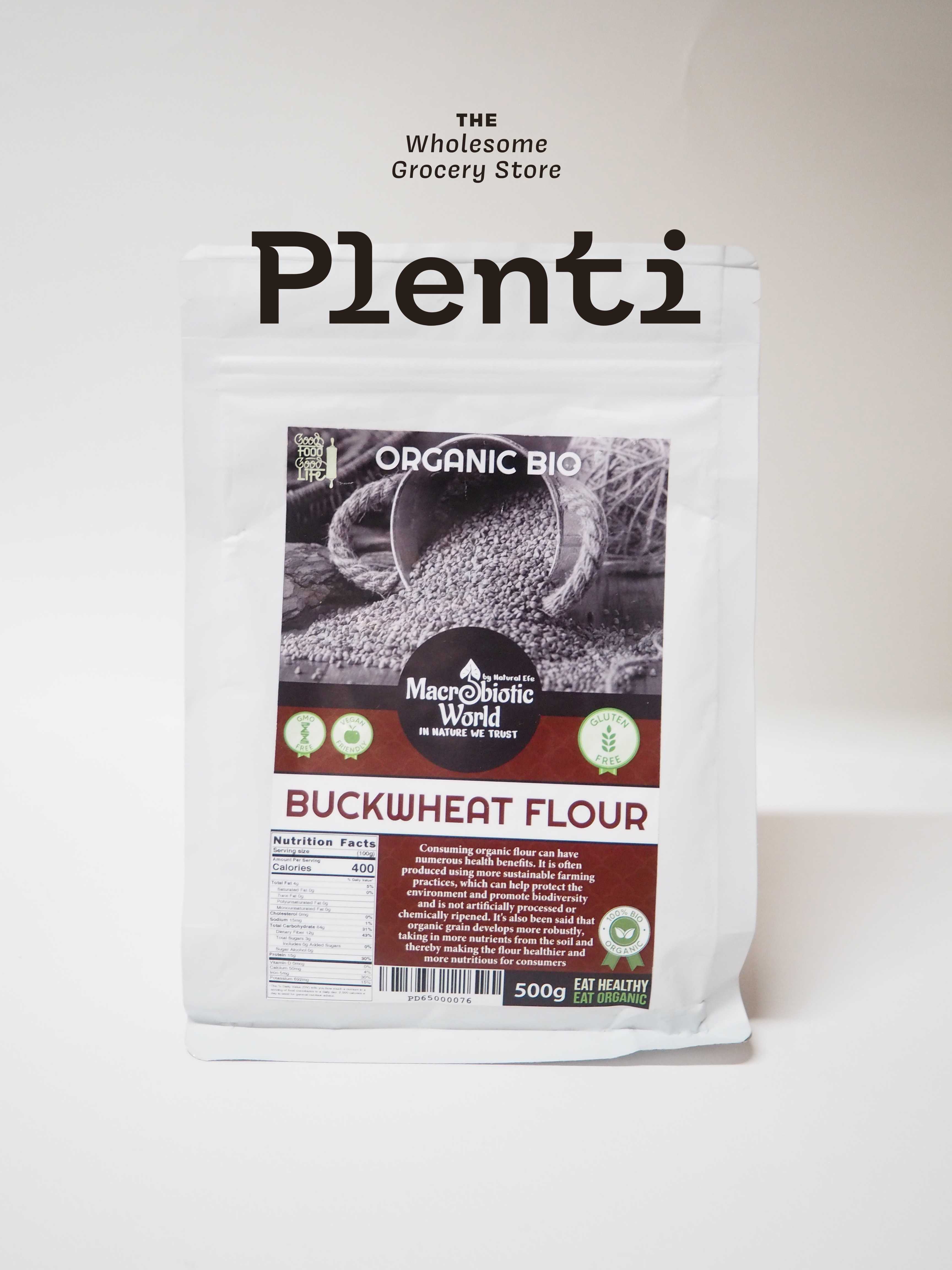 BUCKWHEAT FLOUR 500G PACK MACROBIOTIC WORLD