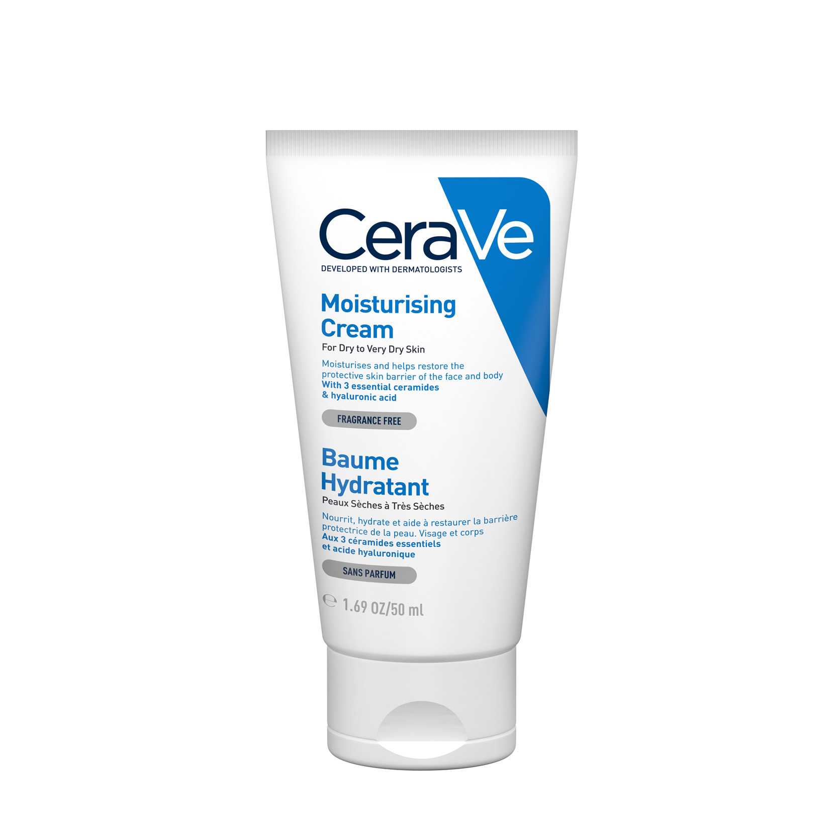 CeraVe Moisturising Cream 50ml ครีมบำรุงผิวหน้าและผิวกาย สำหรับผิวแห้ง-แห้งมาก