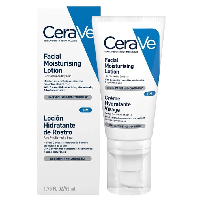 CeraVe Facial Moisturizing Lotion 52ml โลชั่นบำรุงผิวหน้า สำหรับผิวธรรมดาถึงผิวแห้ง
