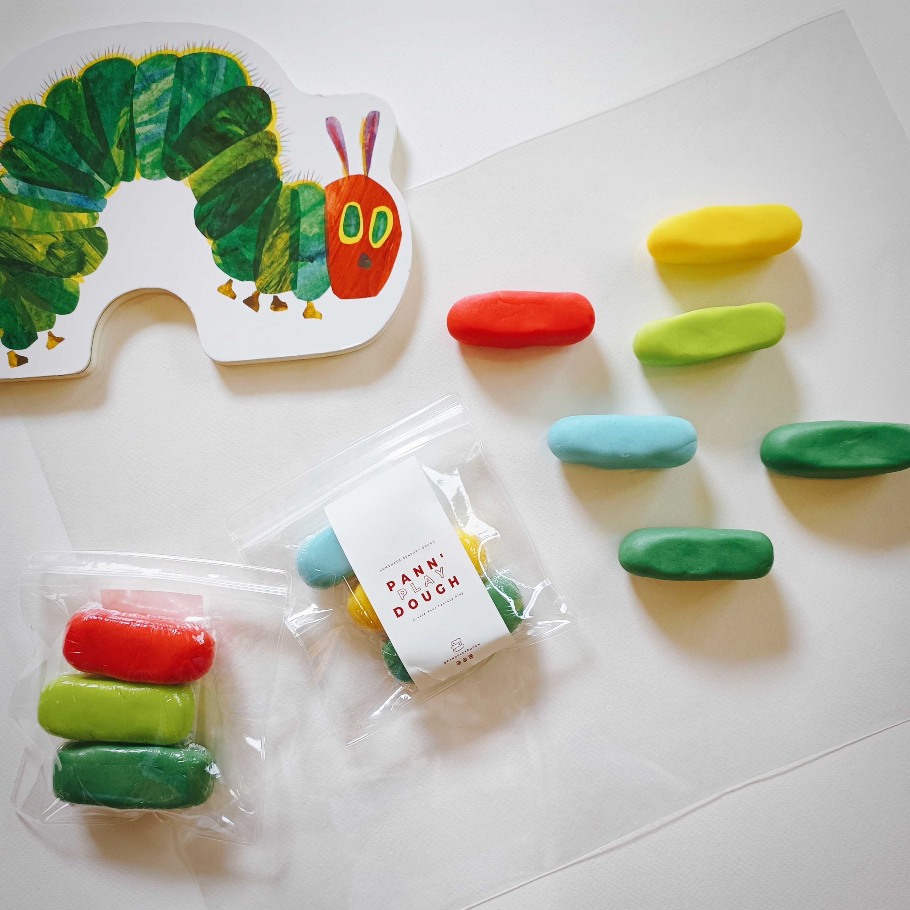 ปั้นแป้งโดว์ Pann Playdough สีเจ้าหนอนจอมหิว The Very Hungry Caterpillar Playdough ไม่ผสมแป้งสาลี