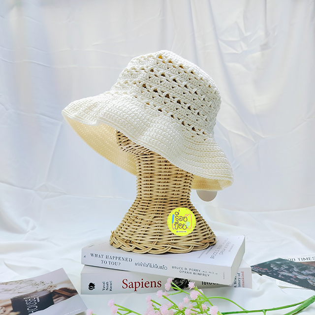 หมวกไหมพรม หมวกถัก หมวกบักเก็ต Bucket hat หมวกทรงถัง Handmade รุ่น Everyday
