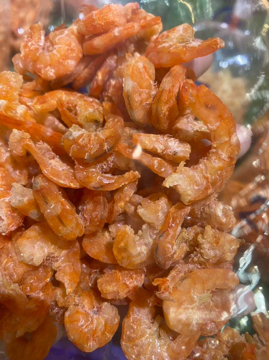 กุ้งเนื้อแห้งสีส้ม ไม่มีเปลือก ไซส์ M ร้านนิมะ ชีดละ