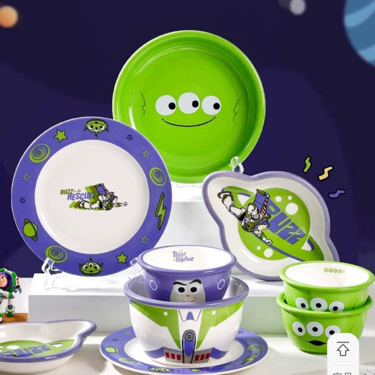 Preorder12-18วัน - เซ็ทถ้วยจาน Buzz Light Year ลิขสิทธิ์แท้