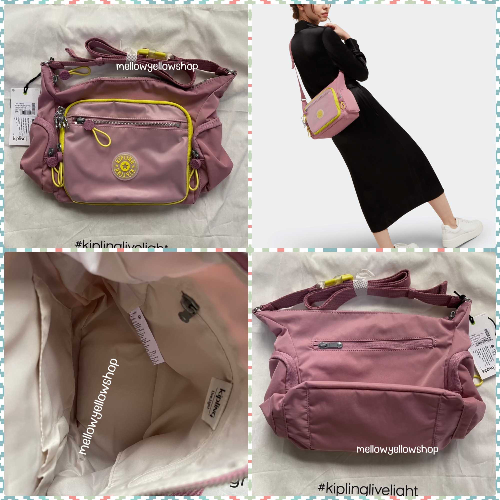 ❌ ลดเคลียร์ กระเป๋า Kipling Gabbie s Clear lavender