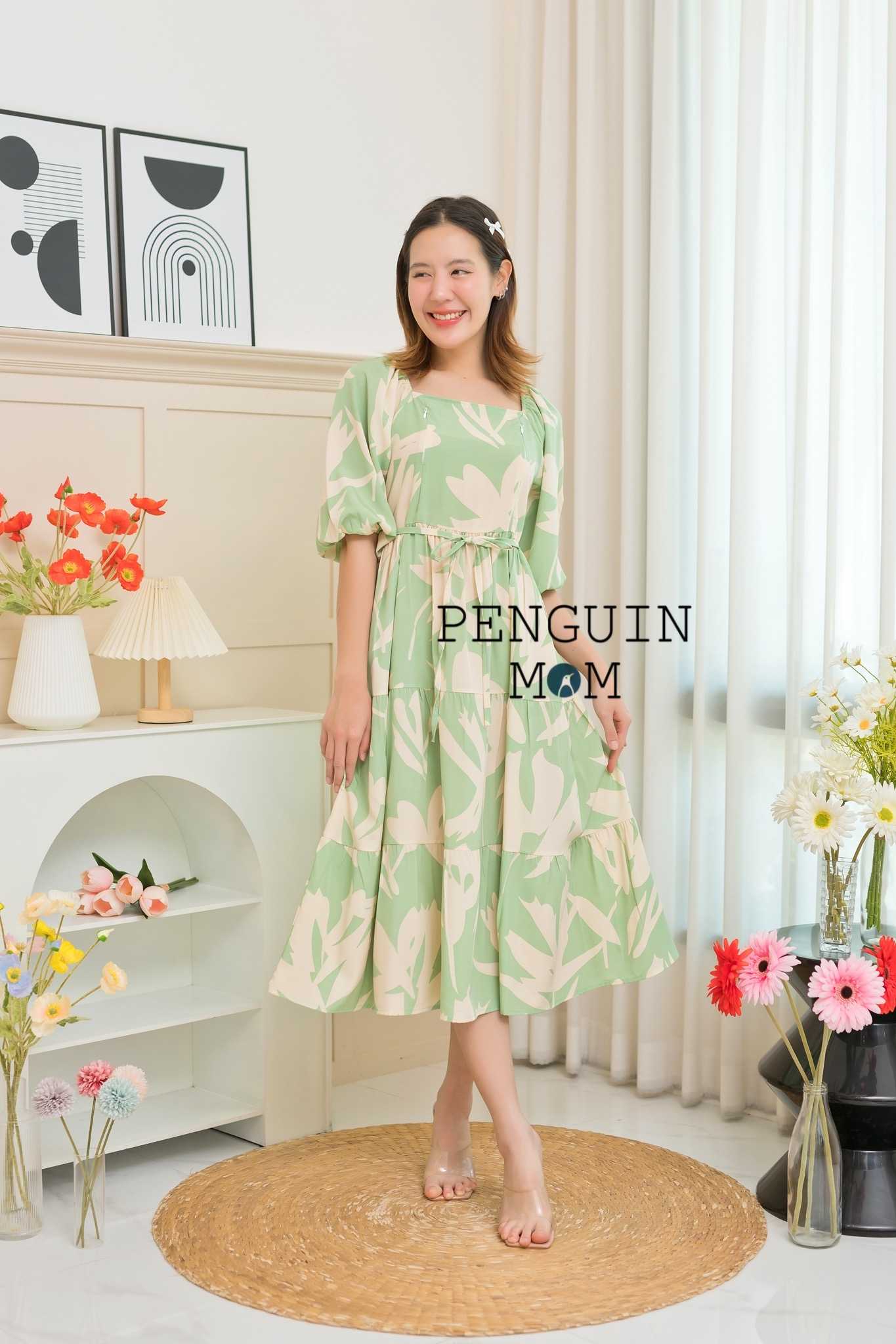 ชุดคลุมท้อง เดรสคลุมท้อง Millie dress เขียว