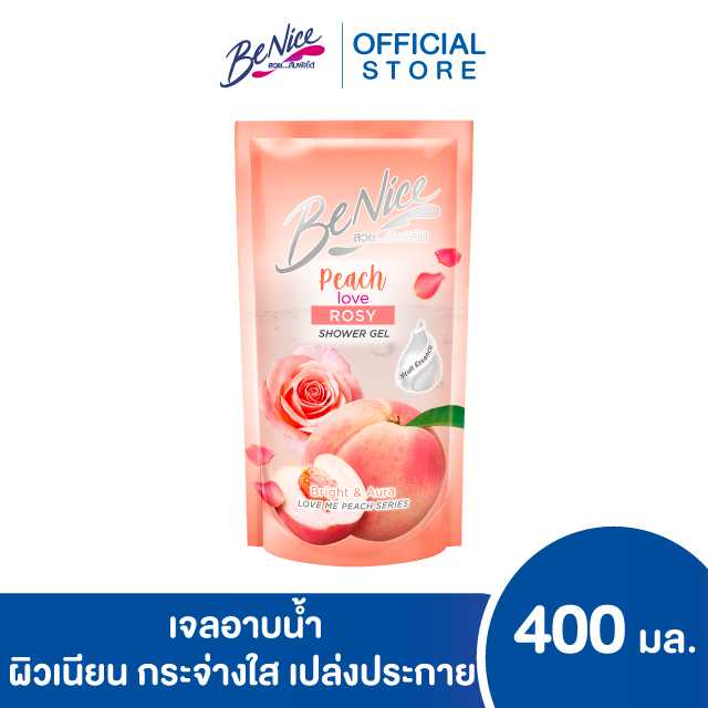 บีไนซ์ผลิตภัณฑ์ชาวเวอร์เจล เลิฟ มี พีช สูตรโรซี่ 400 มล.