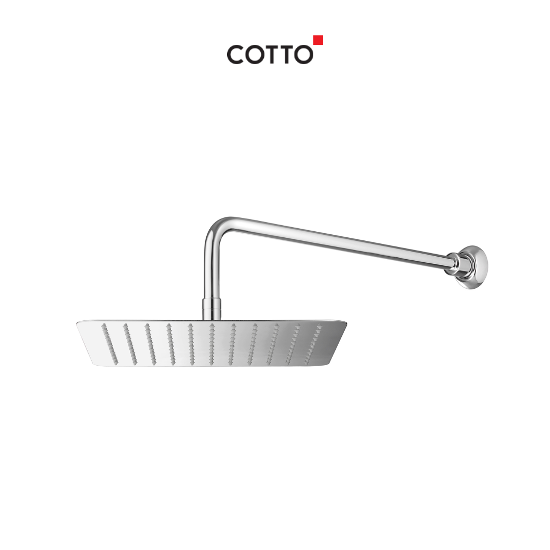 COTTO Z98S ฝักบัวก้านแข็งขนาด 12X12 นิ้ว