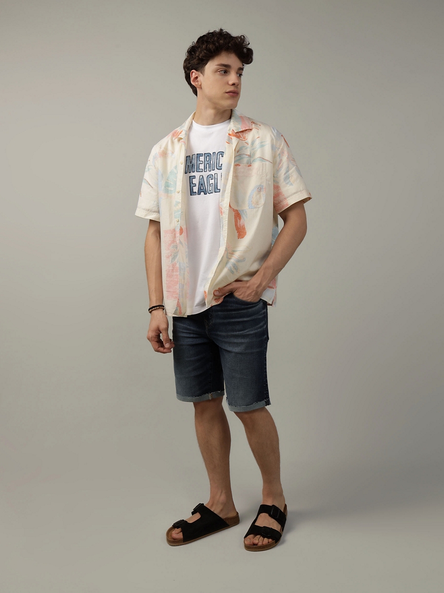 เสื้อเชิ้ต ผู้ชาย RINCON TROPICS SS OVERSIZED CAMP COLLAR COTTON RAYON ( 015-6199-638 )