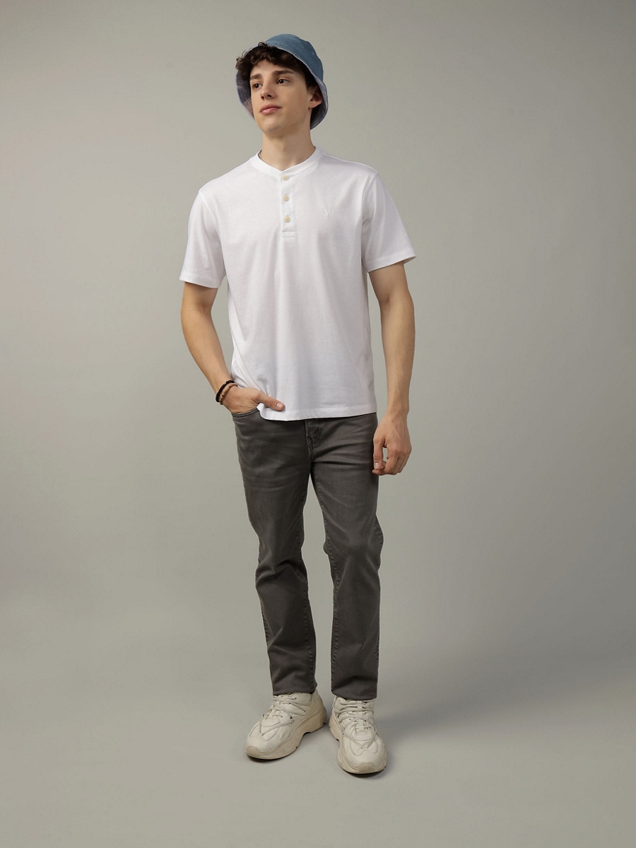 เสื้อยืด ผู้ชาย K-SS MFO CORE HENLEY - CVC ( 017-3587-100 )