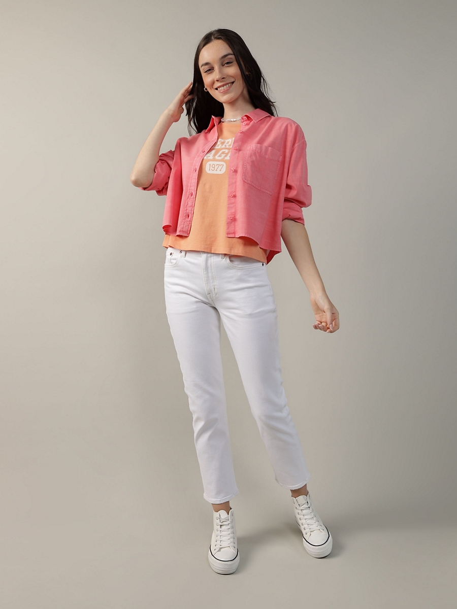 เสื้อ ผู้หญิง CORE ST HEM CROPPED PREP ( 035-5657-199 )