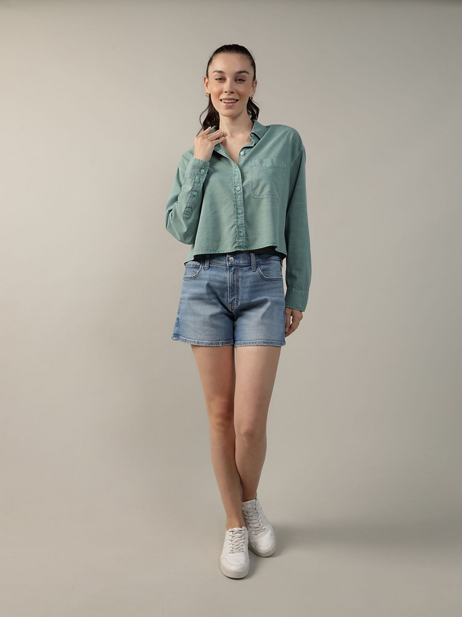 เสื้อ ผู้หญิง CORE ST HEM CROPPED PREP ( 035-5657-858 )
