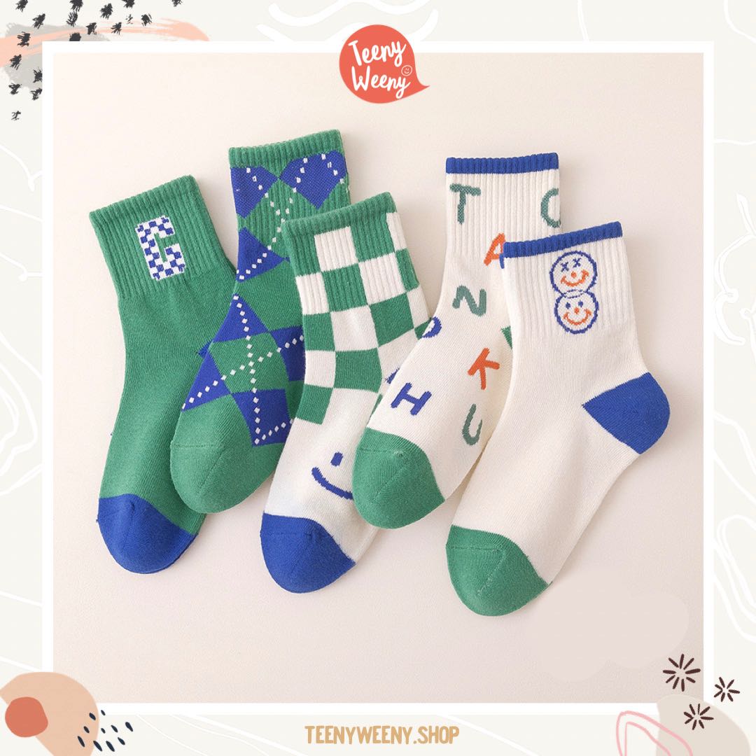 Teenyweeny.shop - เซตถุงเท้า 5 คู่ (5-pack of socks)