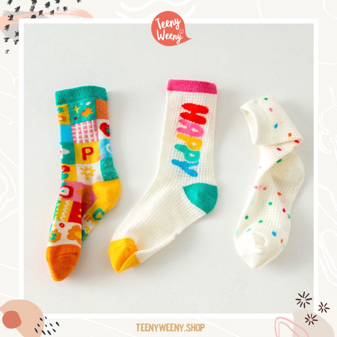 Teenyweeny.shop - เซตถุงเท้า 3 คู่ (3-pack of socks)