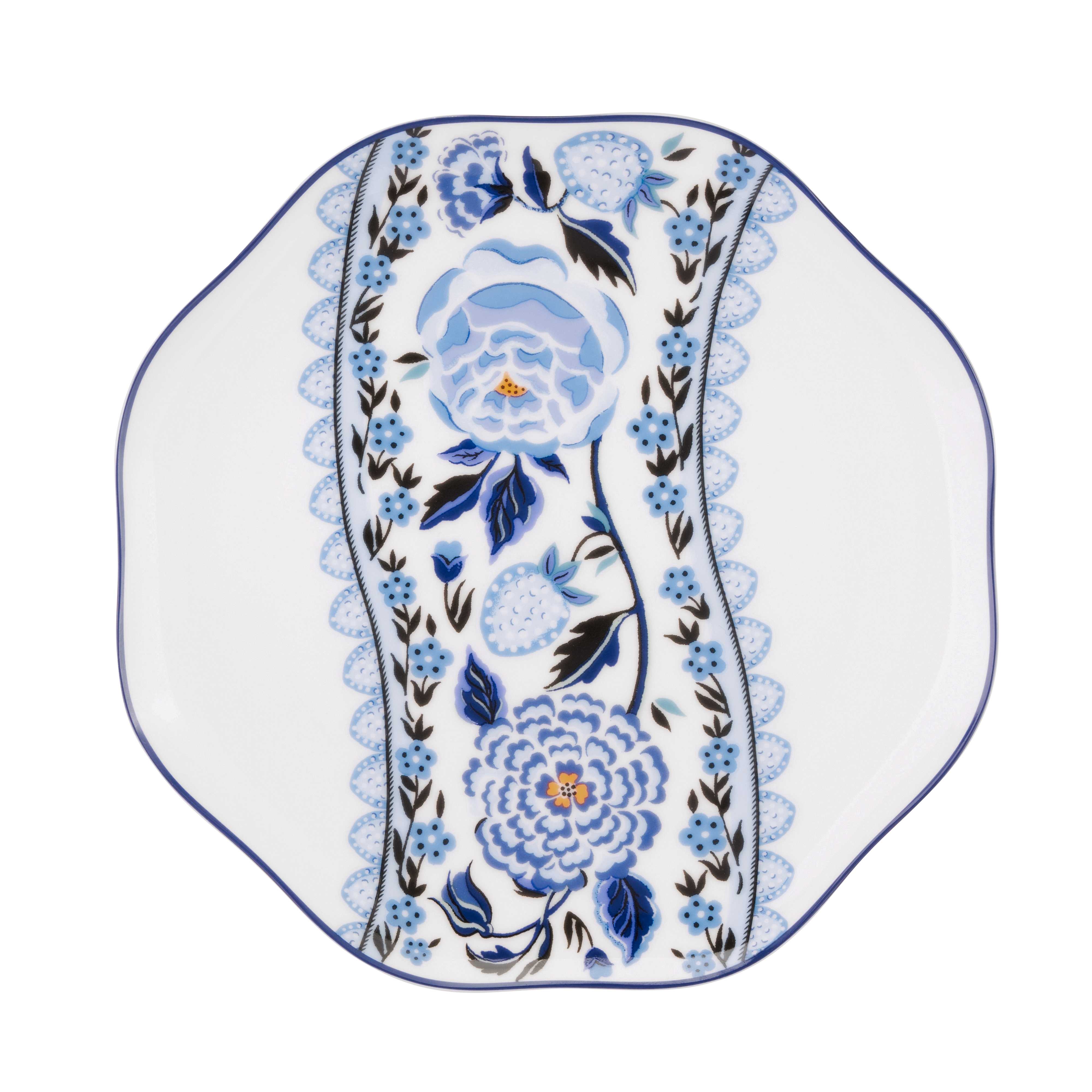 STRAWBERRY GARDEN BLUE NEW BONE CHINA SIDE PLATE