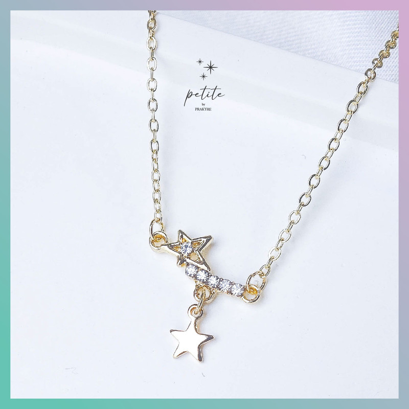 Star Dangle Necklace - สร้อยคอ รูปดวงดาว สีทอง