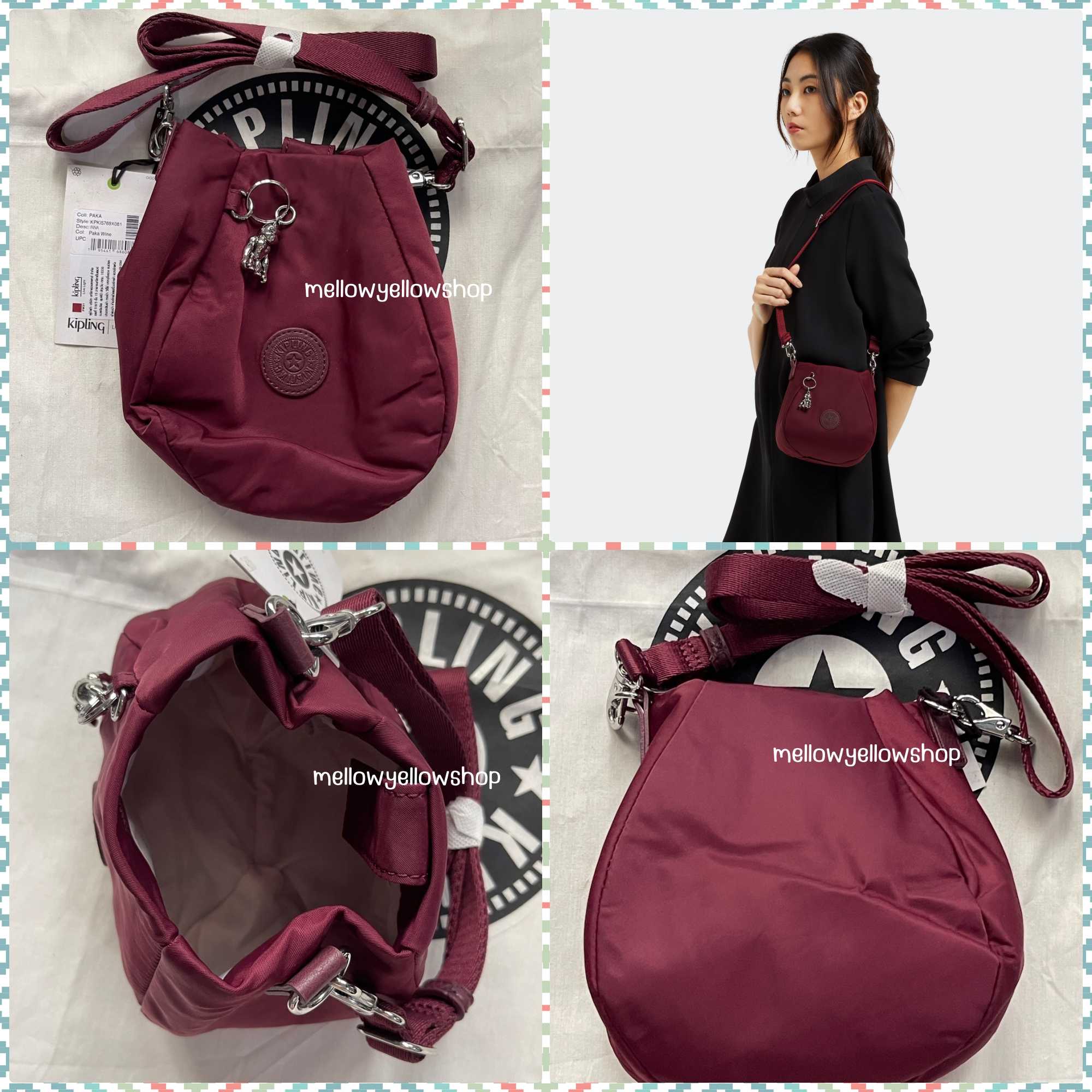 ❌ ลดเคลียร์ กระเป๋า Kipling Inna small Crossbody Bag Paka wine