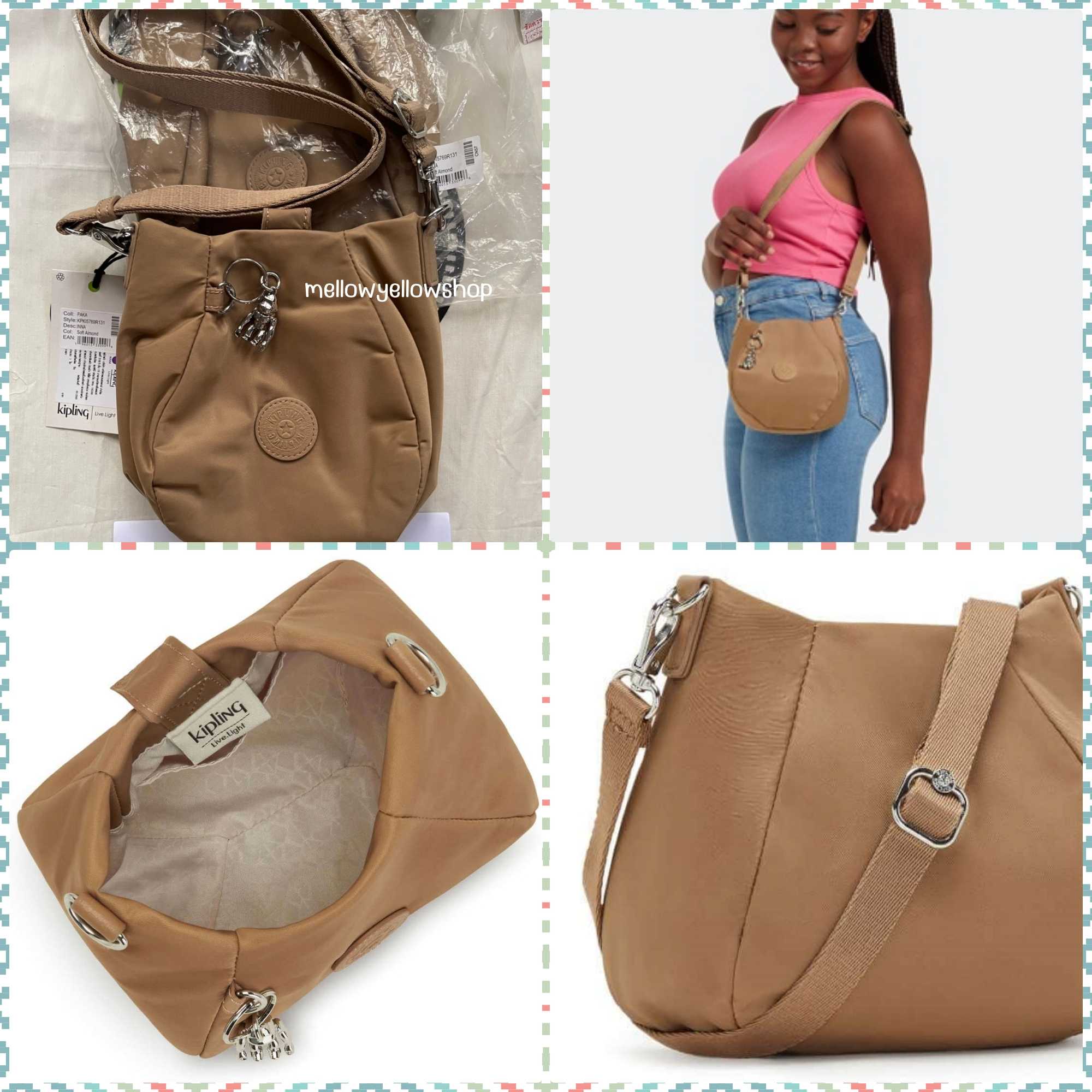 ❌ ลดเคลียร์ กระเป๋า Kipling Inna small Crossbody Soft almond