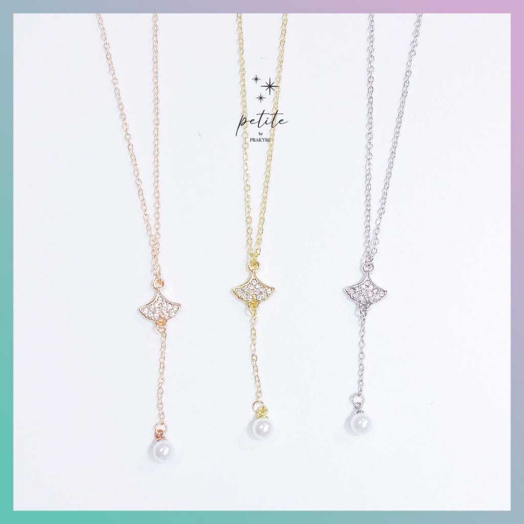 Mermaid Pearl Tail Necklace - สร้อยคอ รูปนางเงือกเรียบหรูดูแพง