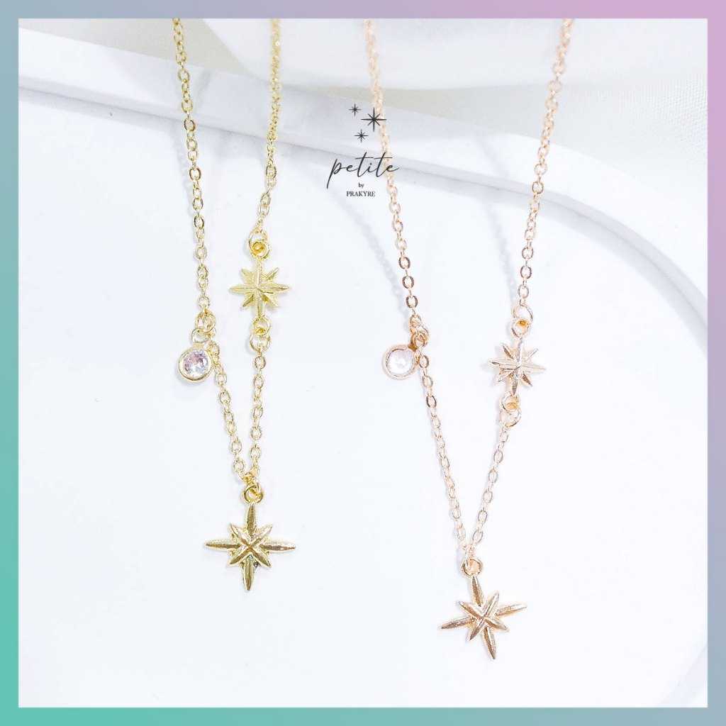 Estrella Orbit Necklace - สร้อยคอ รูปดวงดาวระยิบระยับ
