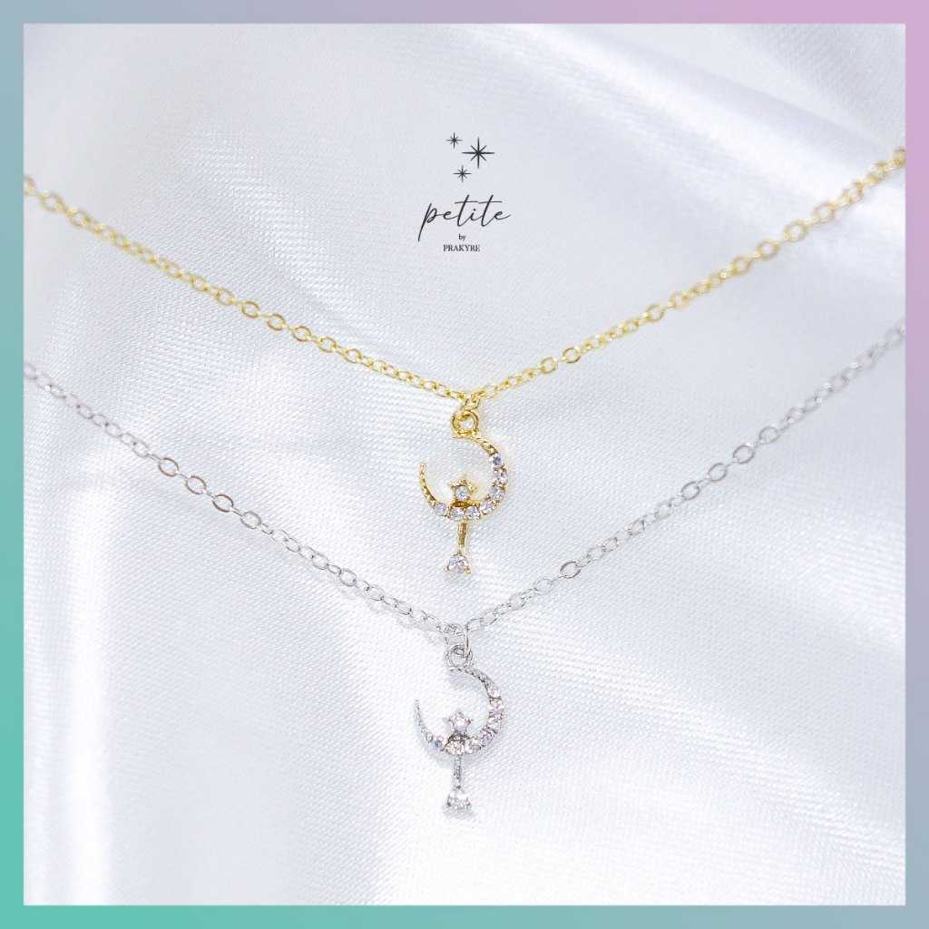 Mini Moon and Star Necklace - สร้อยคอ รูปพระจันทร์เล็กและดวงดาว