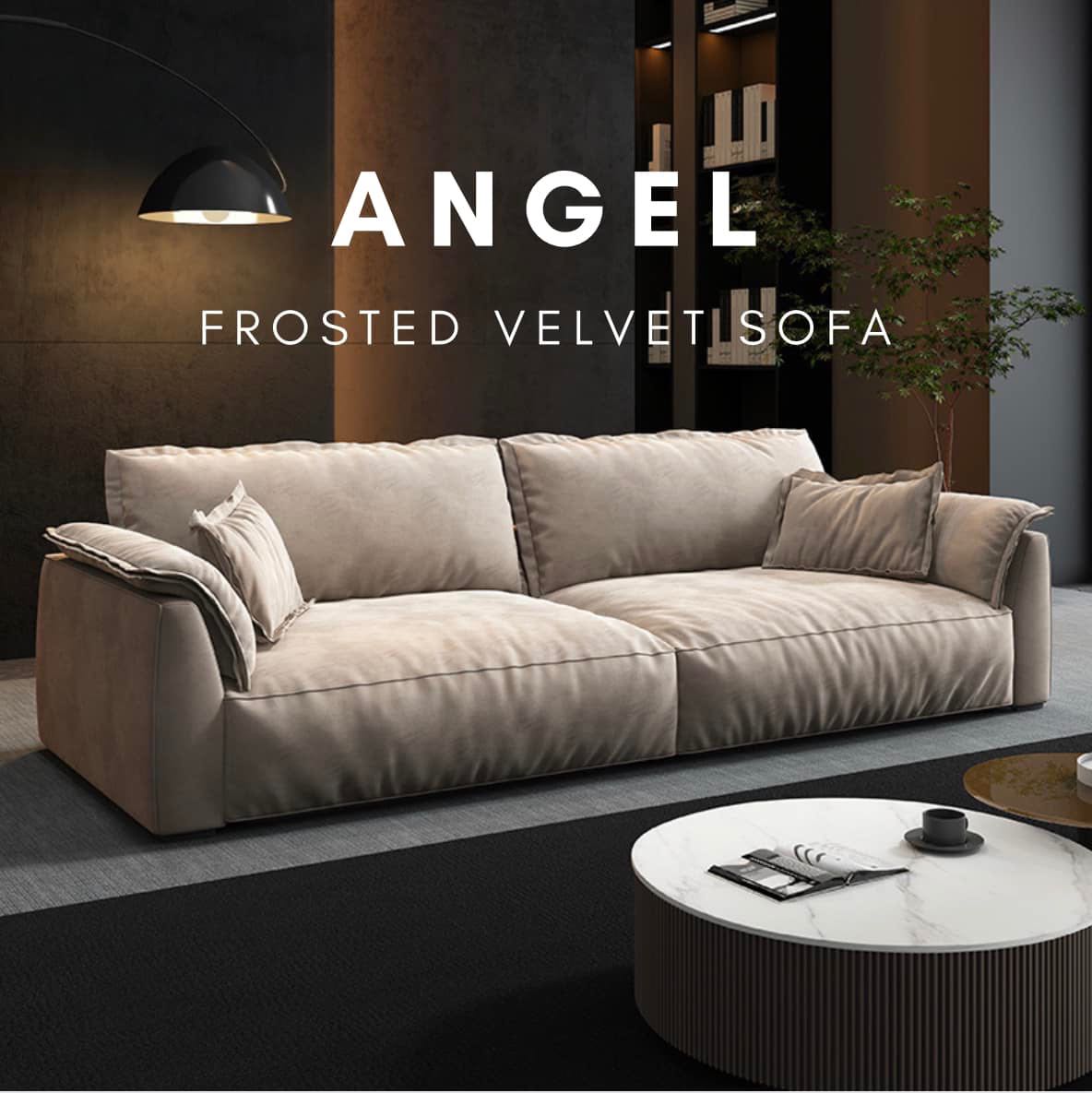 ANGEL FROSTED VELVET SOFA