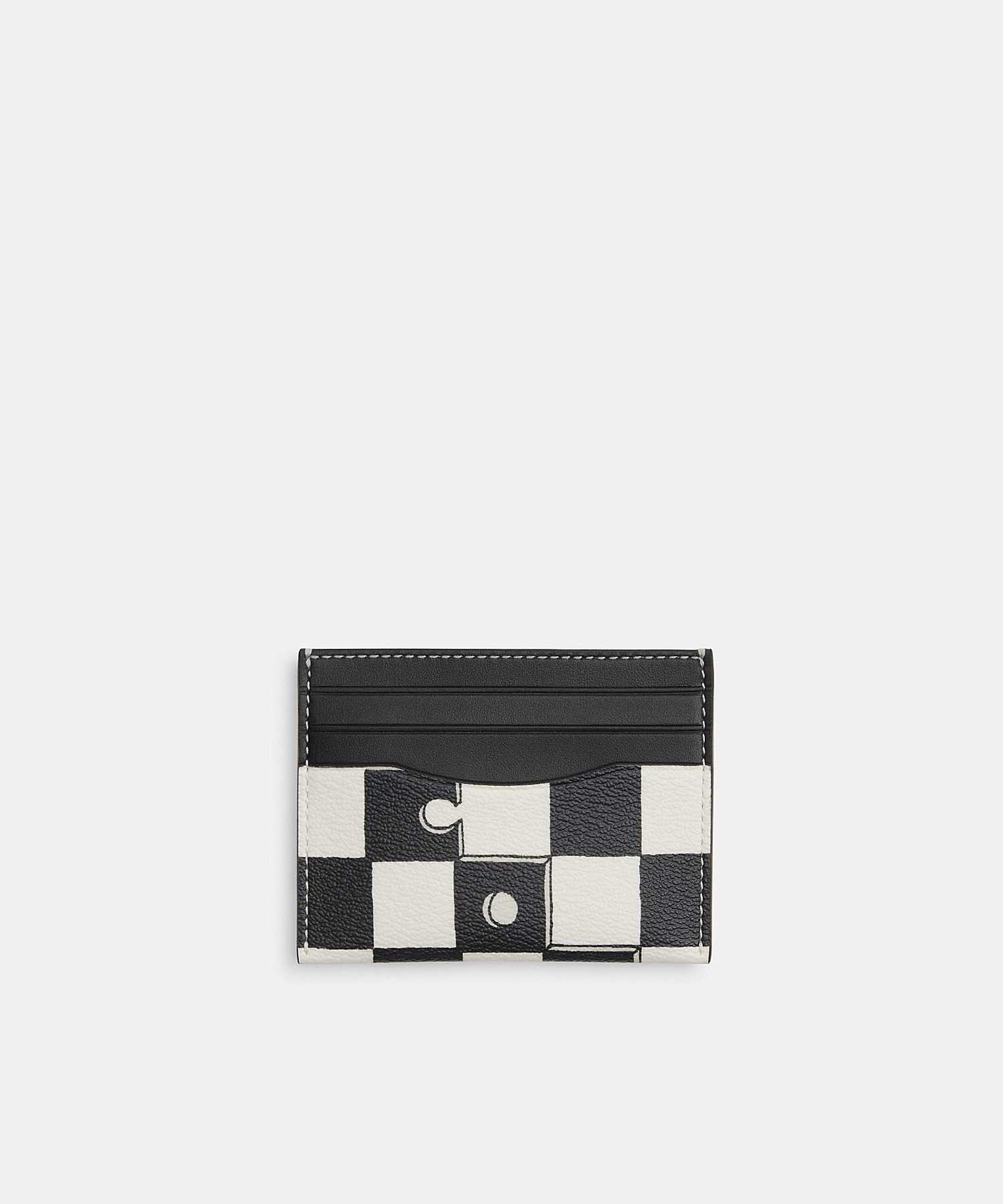 COACH SLIM ID CARD CASE WITH CHECKERBOARD PRINT CR396 QBA16