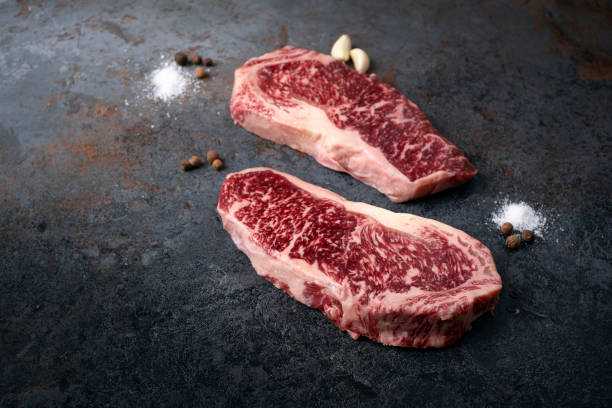 Black market striploin mb5+ Grain fed