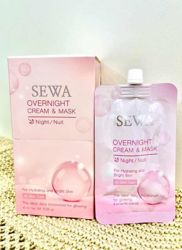 เซวา โอเวอร์ ไนท์ ครีม แอนด์ มาสก์ กล่องชมพู 8มล. (ซื้อราคาส่งทักแชทมาเลยนะคะ)