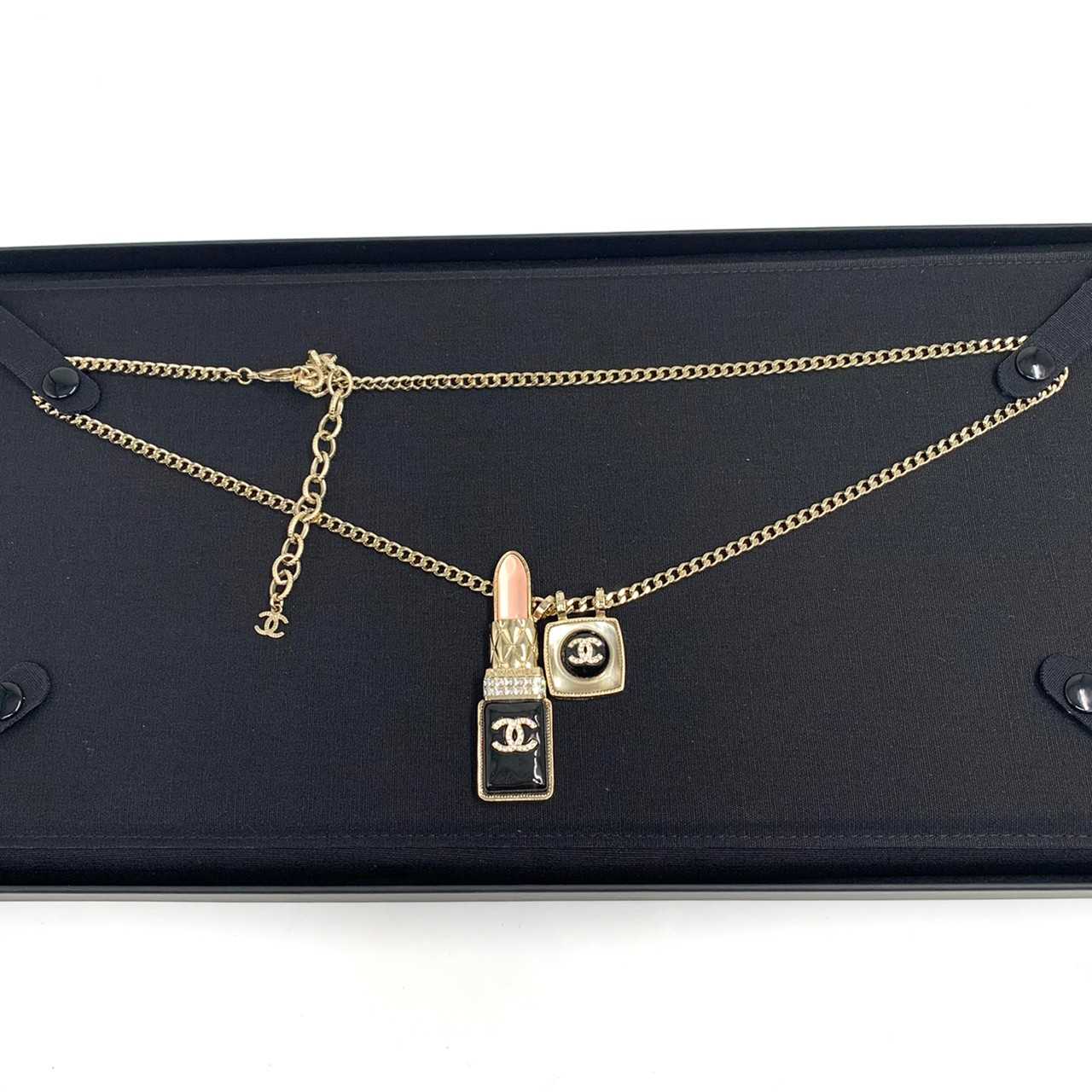 New Chanel Necklace with lipstick charm