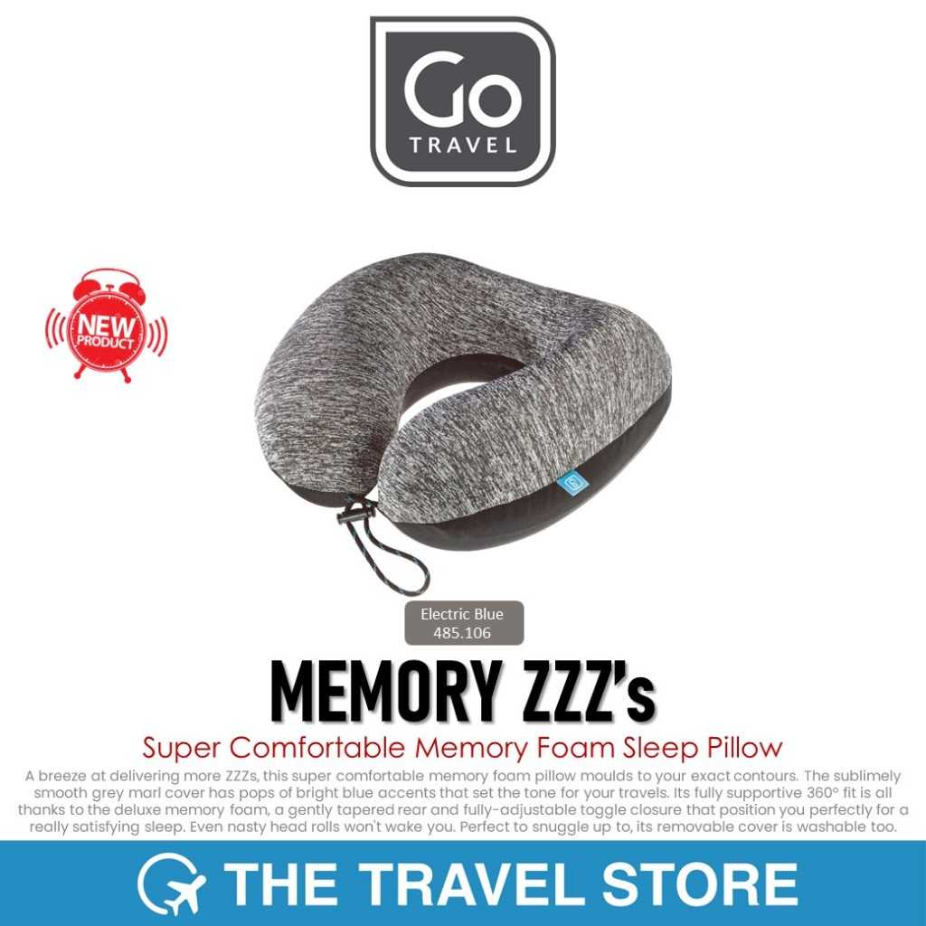 GO TRAVEL Memory ZZZs Super Comfortable Memory Foam Sleep Pillow (485.106) หมอนรองคอ