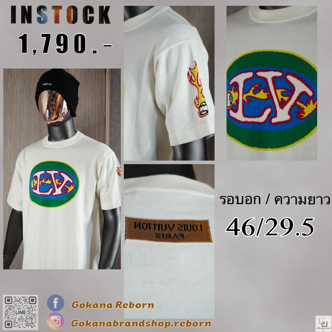 (พร้อมส่ง) LV Knit con motivo grafico