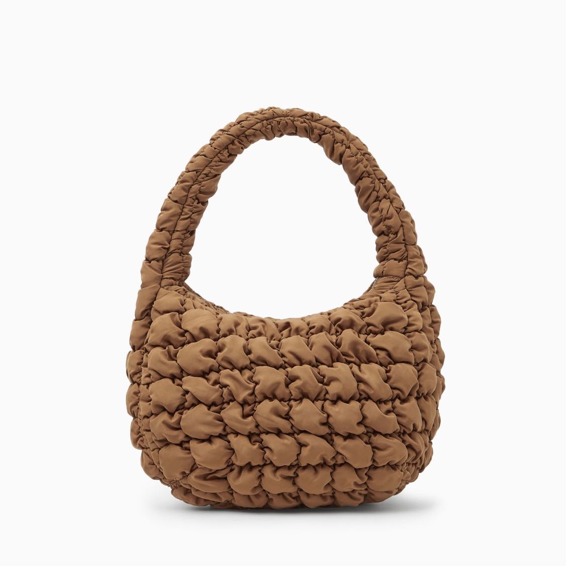 พร้อมส่ง - กระเป๋า COS Mini Quilted Bag สี Light Brown