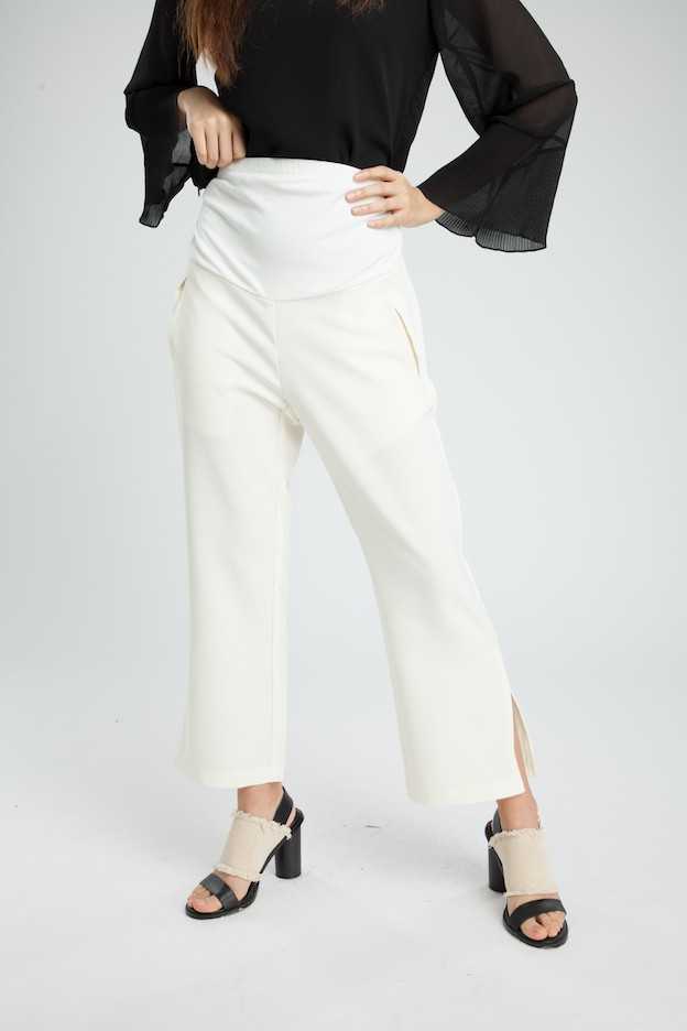 QueenCows กางเกงพยุงครรภ์ Marin Support Wide Pants (White)