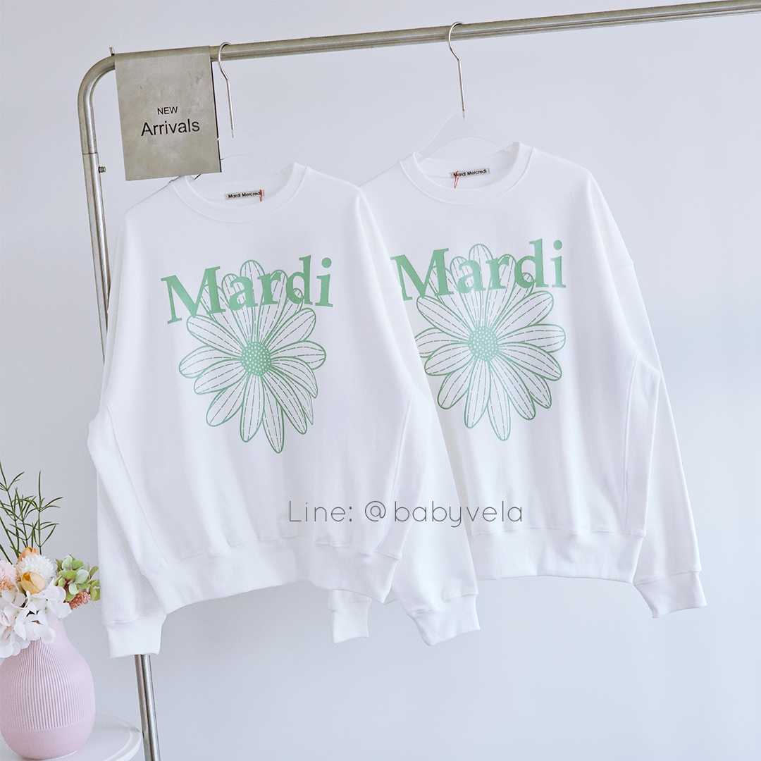 Mardi Sweatshirt Flowermardi (White Mint)