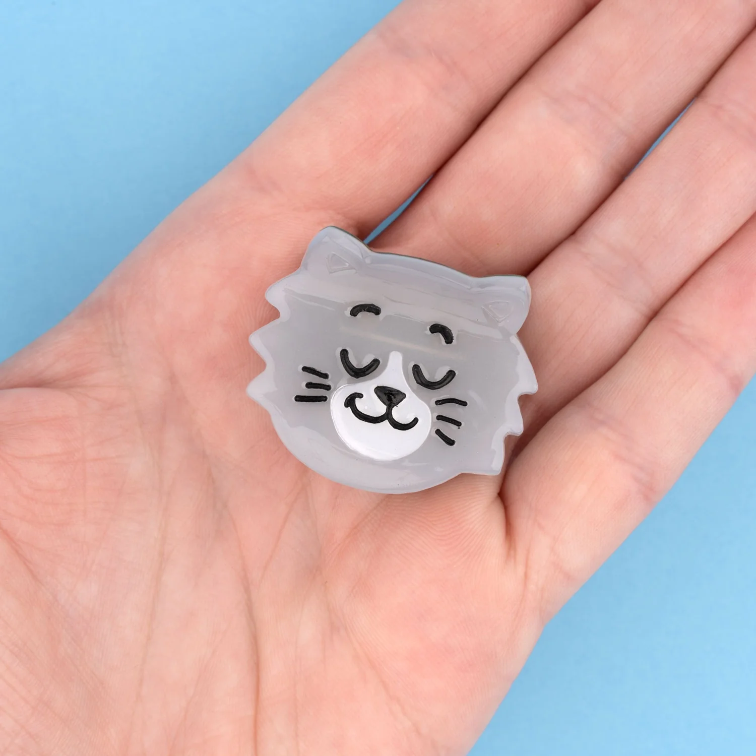 Coucou Suzette | Grey Cat Mini Hair Claw 