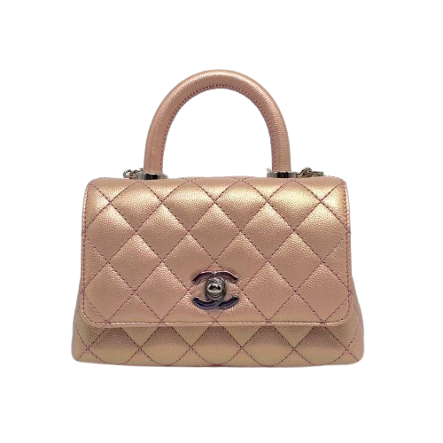 New Chanel Coco7.5 pink caviar irridescent microchip P1896UJ6