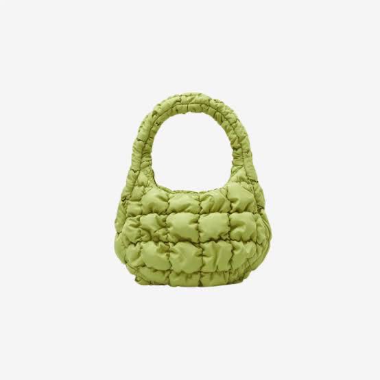 พร้อมส่ง - กระเป๋า COS Quilted Micro Bag สี Green