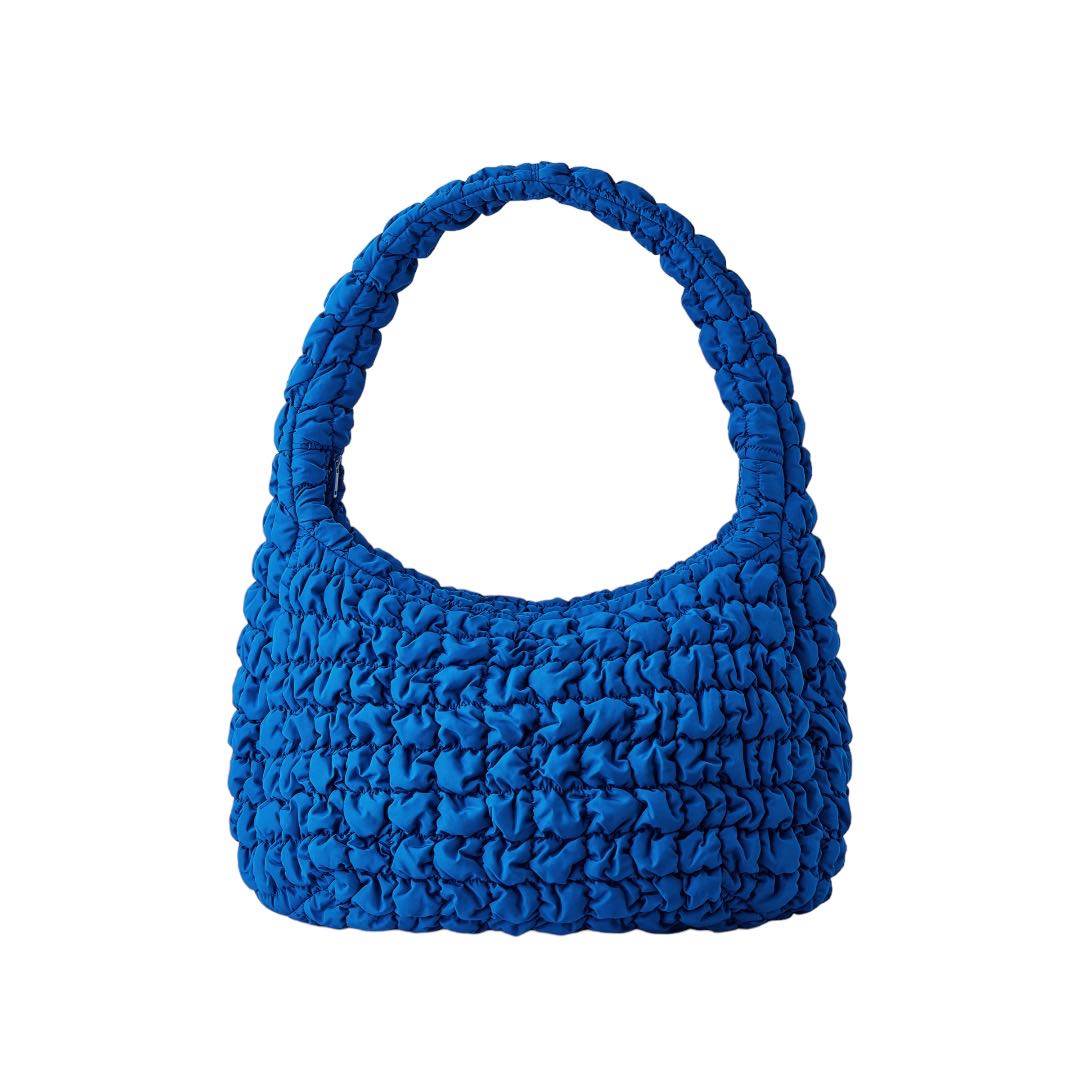 พร้อมส่ง - กระเป๋า COS Quilted Oversize Bag สี Blue