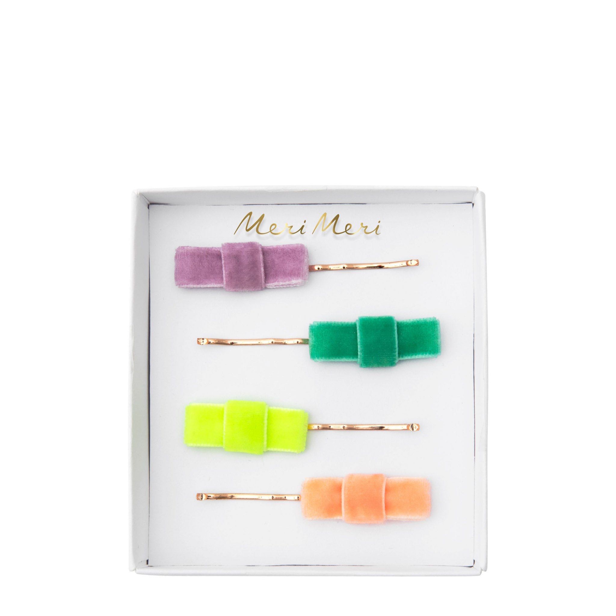 Meri Meri | Velvet Bow Hair Slides 