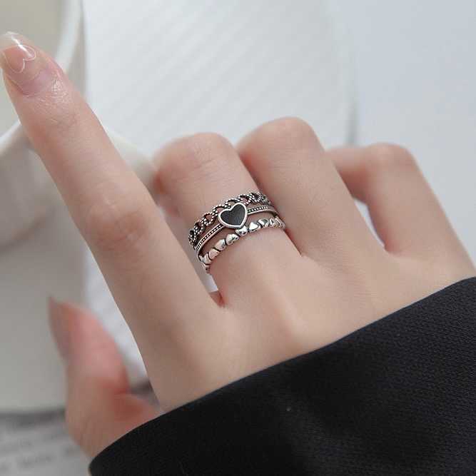 [พร้อมส่ง] แหวนลายหัวใจ | QF003