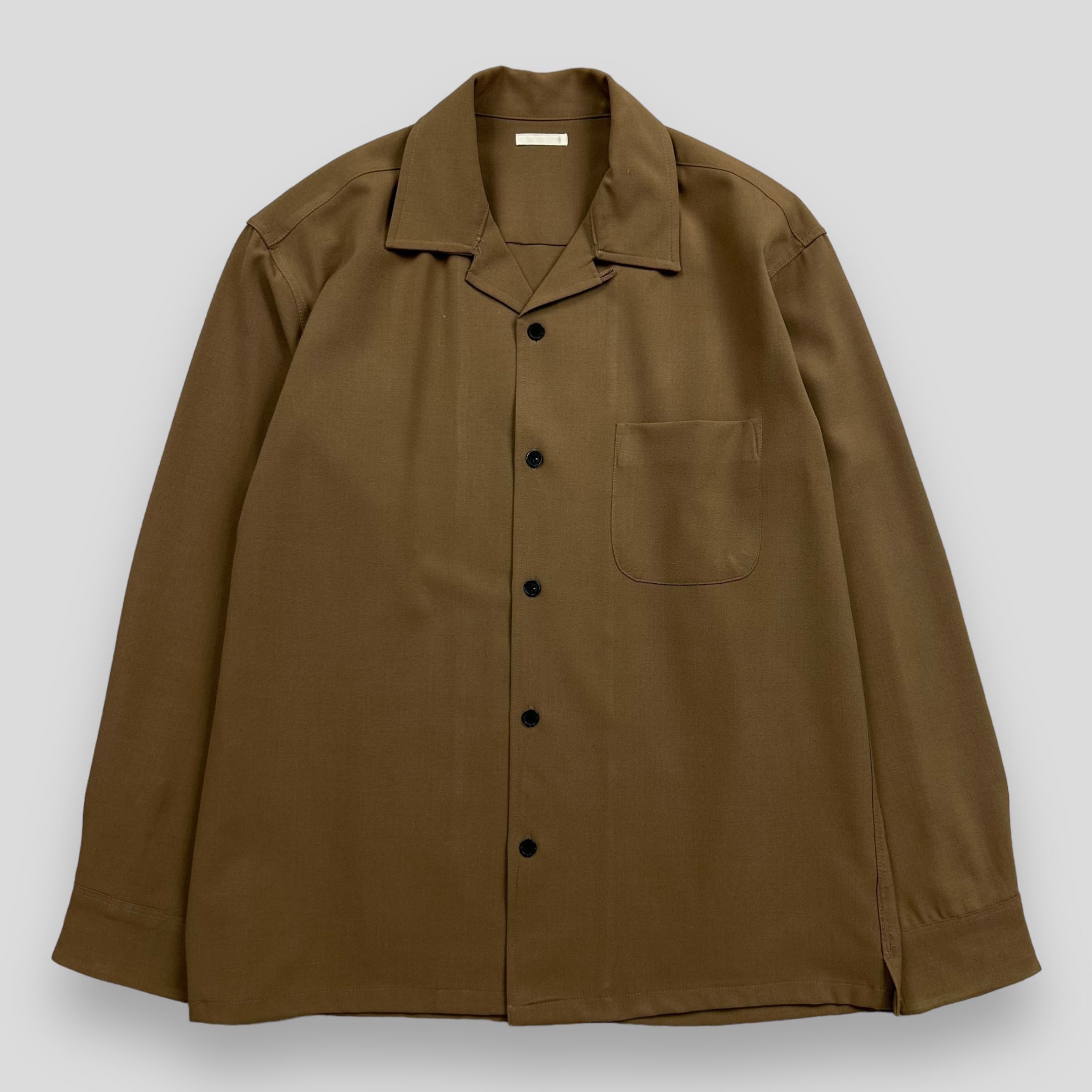 GU OPEN COLLAR LONG SLEEVE POCKET SHIRT 
